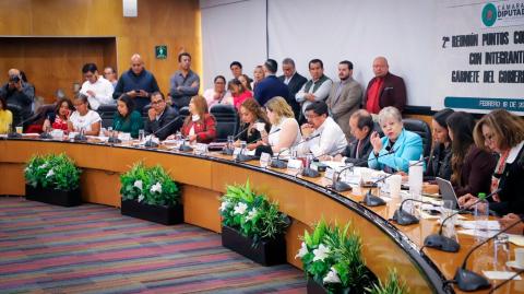 Reunión de la Comisión de Puntos Constitucionales con la titular de la Semarnat, Alicia Bárcena.