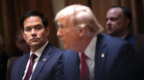 Marco Rubio, secretario de Estado de Estados Unidos y Donald Trump.