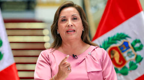 Dina Boluarte, presidenta de Perú.