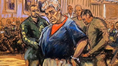 El fundador del cártel de Guadalajara, Rafael Caro Quintero, comparece ante el Tribunal Federal de Brooklyn, Nueva York.