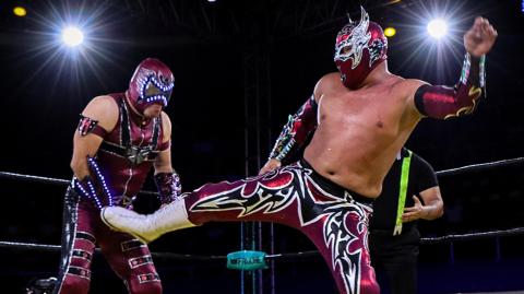 Luchadores de la AAA.