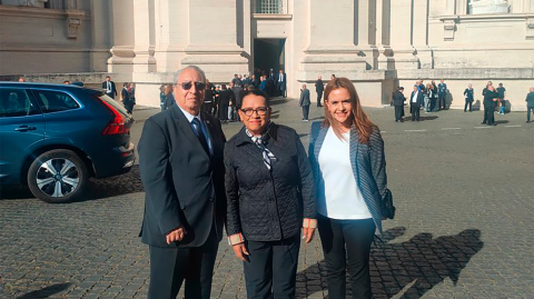 Rosa Icela Rodríguez se encuentra en El Vaticano para acudir al funeral del papa Francisco que se realizará el sábado 26 de abril.