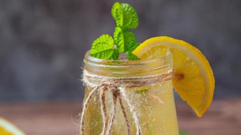 Honey Lemon Ginger Juice Food and beverage products from ginger extract Food nutrition concept.