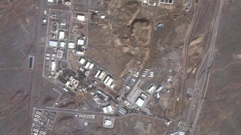 Una imagen satelital muestra la planta nuclear de Natanz en Irán.