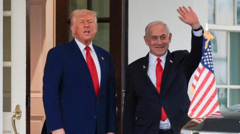 El presidente de Estados Unidos, Donald Trump, y el primer ministro de Israel, Benjamín Netanyahu se reunieron este lunes en Washington.