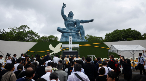 Nagasaki guardó el sábado un minuto de silencio en memoria de la hora en la que hace 80 años la bomba atómica cayó sobre esa ciudad japonesa.
