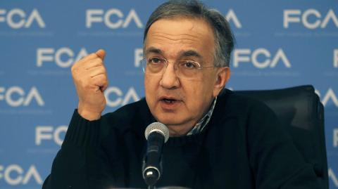 Fiat Chrysler Automobiles CEO Sergio Marchionne speaks during the North American International Auto Show in Detroit - Fiat Chrysler Automobiles CEO Sergio Marchionne speaks during the North American International Auto Show in Detroit, Michigan, U.S., January 9, 2017.  REUTERS/Rebecca Cook