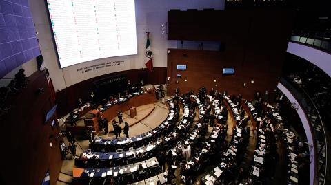 PLENO DEL SENADO, DURANTE LA DISCUSION DE LA LEY DE SEGURIDAD INTERIOR. FOTO: ZULLEYKA HOYO