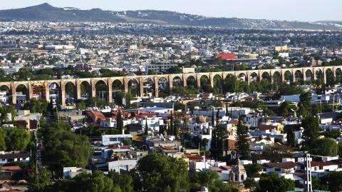 QUERETARO, PANORAMICAS - ASPECTOS DE LA CIUDAD DE QUERETARO.