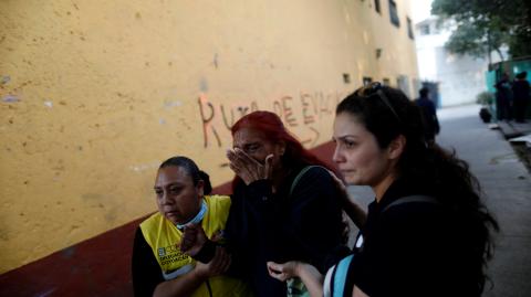 Imagen tras el sismo de este viernes 16 de febrero en la Ciudad de México. Foto: Reuters