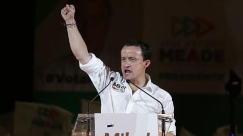 CIERRE DE CAMPA�A DEL CANDIDATO A LA JEFATURA DE GOBIERNO DE LA CDMX, MIKEL ARRIOLA CERRO SUS ACTIVIDADES DE CAMPA�A, EN EL PALACIO DE LOS DEPORTES, EN COMPA��A DE JOSE ANTONIO MEADE, CANDIDATO A LA PRESIDENCIA DE MEXICO. ERIC LUGO