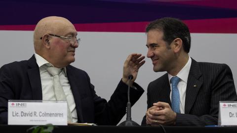 CIUDAD DE MÃ‰XICO, 25JUNIO2018.- David R. Colemaneres, auditorio superior de la FederaciÃ³n Lorenzo CordÃ³va Vianello, consejero presidente del Instituto Nacional Electoral (INE), durante la firma del convenio de colaboraciÃ³n con el INE y la Auditoria Superior de la FederaciÃ³n de cara a las prÃ³ximas elecciones del primero de julio. FOTO: GALO CAÃ‘AS /CUARTOSCURO.COM