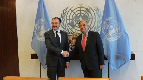 Luis Videgaray pide apoyo a secretario de la ONU