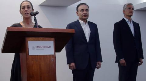 LA SECRETARIA DE SEGURIDAD Y PROTECCION CIUDADANA, REALIZO LA CONFERENCIA DE PRENSA A CARGO �EL TITULAR DE LA DEPENDENCIA, DR. ALFONSO DURAZO MONTA�O, LA JEFA DE GOBIERNO DE LA CIUDAD DE MEXICO, CLAUDIA SHEINBAUM PARDO Y EL GOBERNADOR DEL ESTADO DE MEXICO, ALFREDO DEL MAZO MAZA, PARA PRESENTAR EL PLAN DE SEGURIDAD ENTRE LA CDMX Y EL EDO. DE MEX. ERIC LUGO