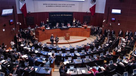 90321094. México, 21 Mar 2019 (Notimex-Jessica Espinosa).- El pleno del Senado de República aprobó esta tarde por 113 votos a favor, una abstención y cero en contra, el nombramiento de Sanjuana Martínez Montemayor como directora general de Notimex, Agencia de Noticias del Estado Mexicano. NOTIMEX/FOTO/JESSICA ESPINOSA/JES/POL/