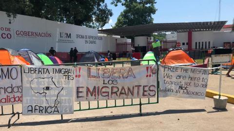 Africanos varados en Chiapas