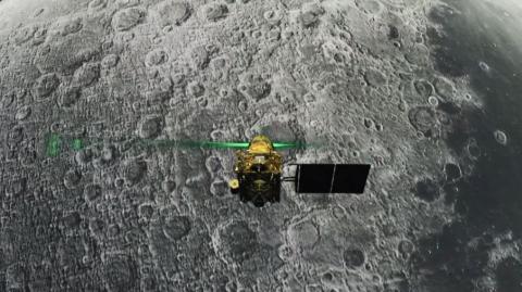 India aspiraba a convertirse en la cuarta nación en el mundo en conseguir posar un aparato en suelo lunar, después de la Unión Soviética, Estados Unidos y China. Foto: AFP.