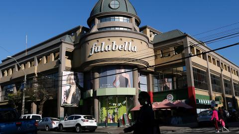 A Falabella department store is seen in the commercial district of Valparaiso