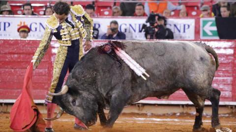 El matador de toros Juan Pablo Sánchez en La México. Foto EE: Cortesía Plaza México