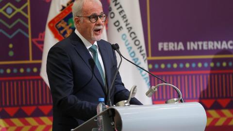 Raúl Padilla López, presidente del Comité de Organización de la Feria Internacional del Libro de Guadalajara. Foto: Notimex