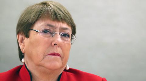 United Nations High Commissioner for Human Rights Michelle Bachelet attends a session of the Human Rights Council at the United Nations in Geneva, Switzerland, February 24, 2020. REUTERS/Denis Balibouse