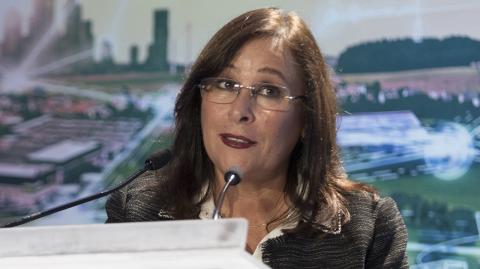 CIUDAD DE M…XICO, 18SEPTIEMBRE2019.- RocÌo Nahle, secretaria de EnergÌa, durante la inauguraciÛn del foro Energy Meet Point, en un hotel avenida Reforma. FOTO: MOIS…S PABLO /CUARTOSCURO.COM