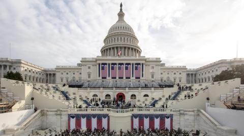 Preparativos en Washington el 19 de enero para la toma de posesión de Joe Biden como presidente de Estados Unidos. Foto: Reuters