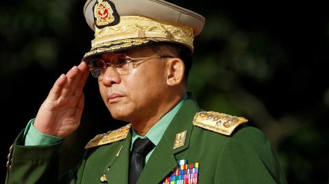 Min Aung Hlaing se convirtió en comandante en jefe en 2011 y se atribuyó el mérito de la transición democrática. Foto: Reuters.