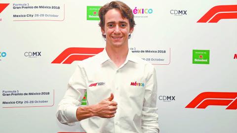 ESTEBAN GUTIERREZ EMBAJADOR DEL GRAN PREMIO DE MEXICO Y PILOTO DE DESARROLLO DE LA ESCUDERIA MERCEDES . FOTO :HUGO SALAZAR / EL ECONOMISTA .