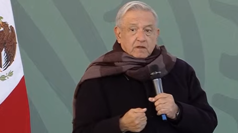 El presidente Andrés Manuel López Obrador durante su conferencia de prensa mañanera del 25 de noviembre de 2021.