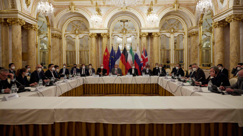 La primera Comisión Conjunta de la octava ronda de las Conversaciones de Viena.  Foto: AFP.