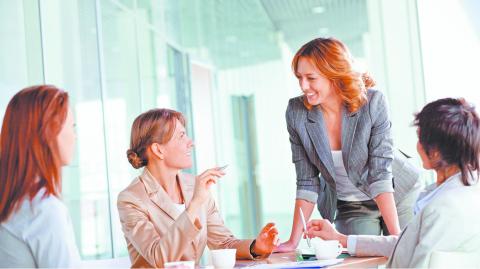 Image,Of,Four,Businesswomen,Interacting,At,Meeting