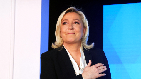 La líder de Agrupación Nacional, Marine Le Pen. Foto: Reuters.