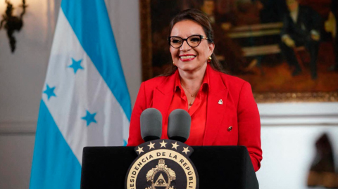 Xiomara Castro, presidenta de Honduras. Foto: AFP