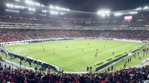 Momento del juego de ida en el estadio Jalisco de la final entre Atlas y Pachuca, el 26 de mayo de 2022. Foto: José Soto Galindo