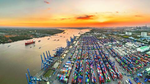 Top,View,Aerial,Of,Cat,Lai,Container,Harbor,,Center,Ho