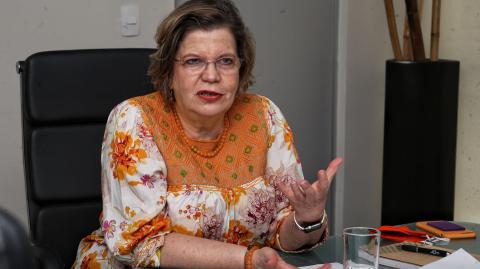 Nadine Gasman Zylbermann, presidenta del Instituto Nacional de las Mujeres. Foto EE: Rosario Servin