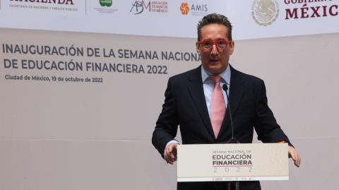 Daniel Becker, presidente de la ABM, en la inauguración de la Semana Nacional de Educación Financiera.