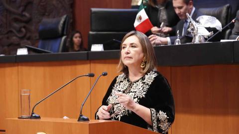 Xóchitl Gálvez Ruiz, senador por el PAN, presentó una iniciativa para aumentar las obligaciones de colaboración de las compañías telefónica con las autoridades de seguridad y justicia. Foto: Senado de la República