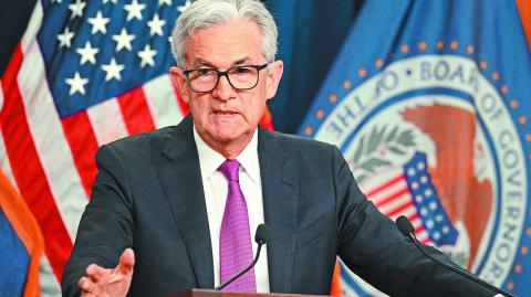 Federal Reserve Board Chairman Jerome Powell speaks during a news conference in Washington, DC, on July 27, 2022. - The US Federal Reserve on July 27 again raised the benchmark interest rate by three-quarters of a percentage point in its ongoing battle to tamp down raging price pressures that are squeezing American families. (Photo by MANDEL NGAN / AFP)