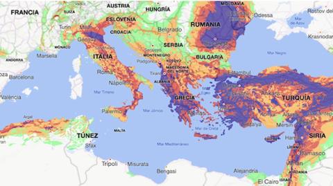 Riesgo de terremotos en los países de la cuenca mediterránea. FM Global