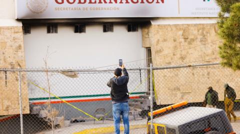 Fire at the National Migration Institute (INM) building, in Ciudad Juarez