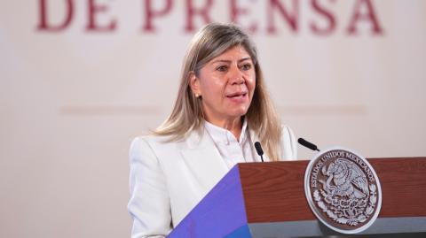 Rocío Mejía, directora de la Financiera para el Bienestar. Foto EE: Cortesía Presidencia de México