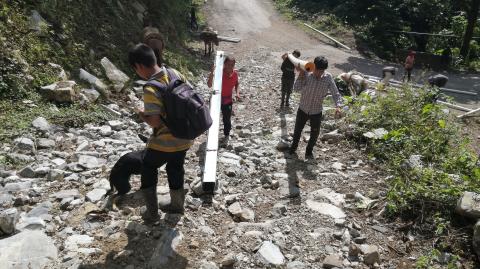 El acceso a servicios básicos es una constante en las  zonas de Tlaola, en la Sierra Norte de Puebla. Foto: Cortesía.