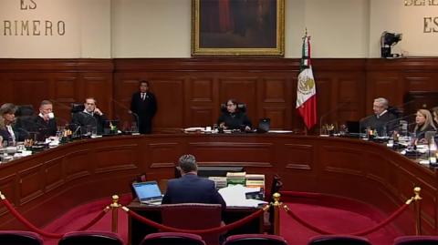 Sesión del Pleno de la Suprema Corte de Justicia de la Nación de este lunes 8 de mayo. Foto EE: Especial / Captura de video