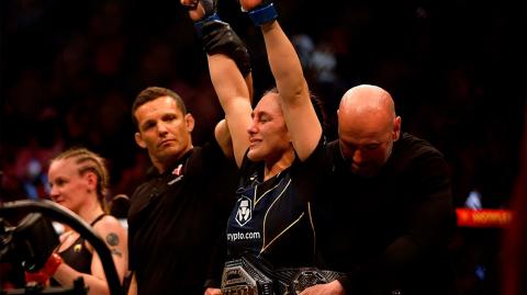 Alexa Grasso es una de las primeras exponentes del país en ser campeona de artes marciales mixtas en la prestigiosa organización de la UFC. Foto: AFP