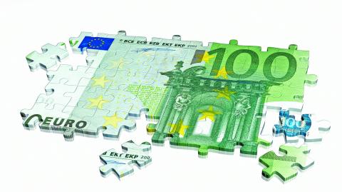 Collected,Puzzle,With,The,Image,Of,Euro