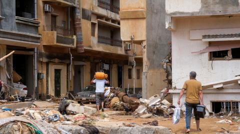 Las inundaciones catastróficas en Libia que dejaron un saldo de más de 11,300 muertos y 40,000 personas desplazadas. Foto: Reuters