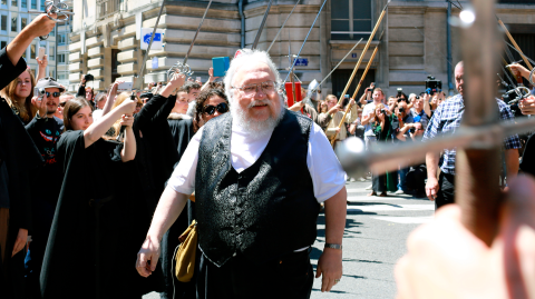 George RR Martin, autor de Juego de Tronos. Foto: AFP