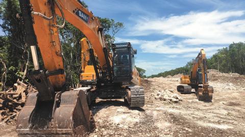 Obras de construcción del Tren Maya en Quintana Roo. Foto: Cuartoscuro.